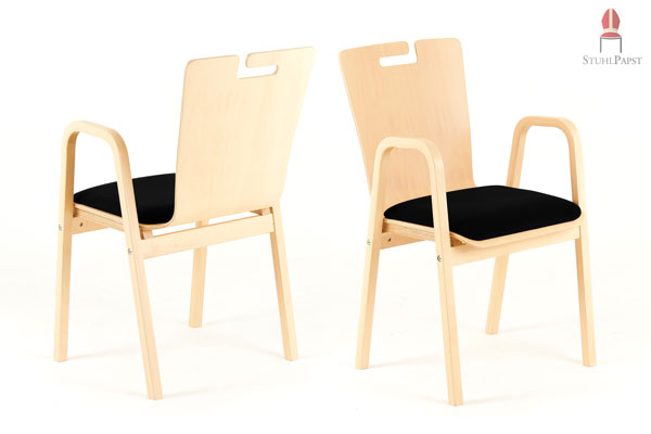 Armlehnstühle Holz gepolstert Horizont SI AL gepolsterte Holzschalenstühle mit Armlehnen