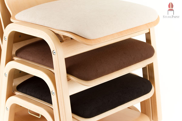 Polster Stühle Holz Design Buche Horizont SI Design Holzstühle Bauhaus Buche Holzstapelstühle