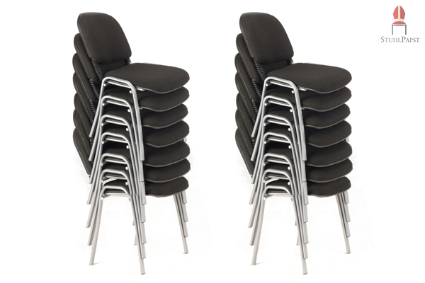 Günstige Stühle stapelbar gepolstert Modell Iso günstige Polster Büro Stapelstühle mit Preisliste