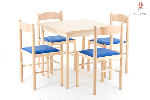 Kantineneinrichtungen Möbel-Set’s Modell Koblenz Kantinenmöbel günstig Holztische und gepolsterte Stühle
