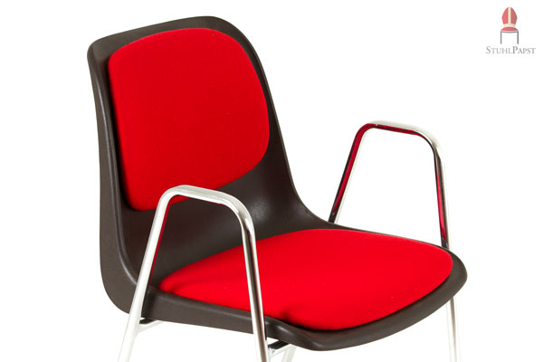 Kunststoff Schalenstühle Vollpolster Milano AL Kunststoff Schalenstühle Armlehnen + komplett gepolstert