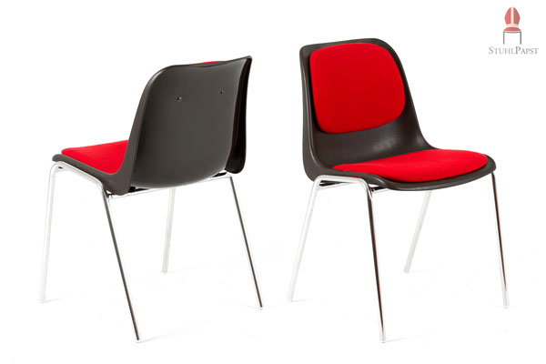 Schalenstühle komplett gepolstert Milano deLux Schalenstühle Kunststoff mit Sitzpolster und Rückenlehnenpolster