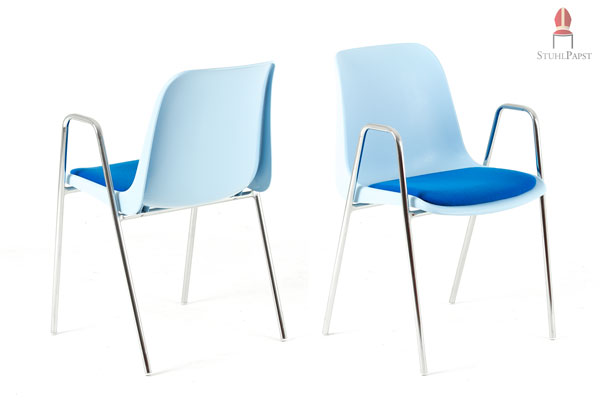 Kunststoffschalenstühle Sitzpolster Milano SI AL Kunststoff Schalenstühle Armlehnen und Sitzpolsterung