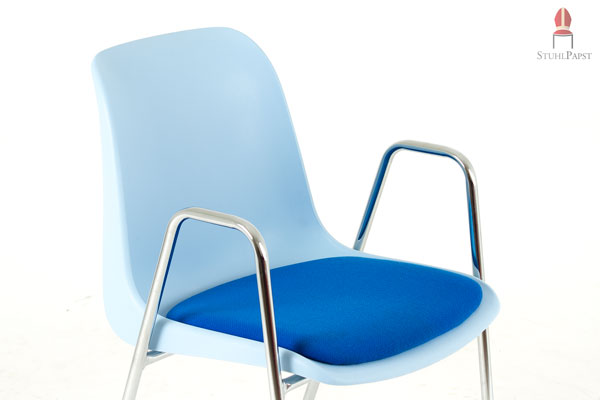 Kunststoffschalenstuhl Sitzpolster Milano SI AL Kunststoff Schalenstuhl Armlehnen und Sitzpolsterung