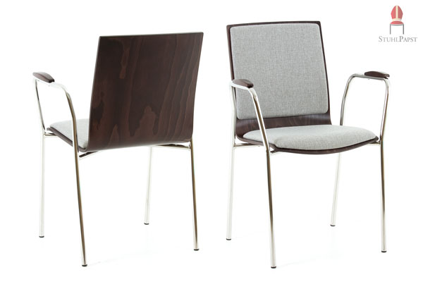 Holzstühle Sitz und Rückenlehne gepolstert Zamba Holzstapelstühle Sitz und Rücken gepolstert